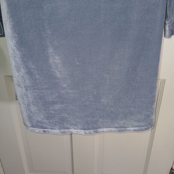 One World Women's Long Sleeve Tunic Dress Top, Light Blue, Size S. - Picture 16 of 16